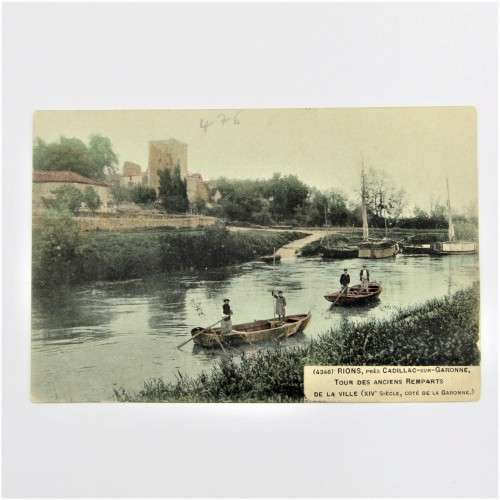French postcard to Egypt with a French stamp and two Symphorien a Beautiran cancellations