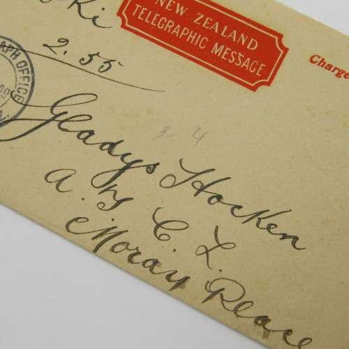 New Zealand Telegraphic message cover with Telegraph office, Dunedin