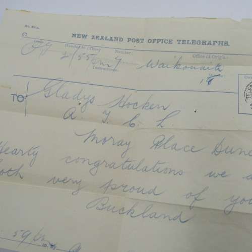 New Zealand Telegraphic message cover with Telegraph office, Dunedin