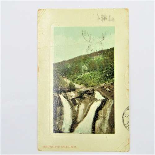 Australian 1d on postcard 1914, ship room, Western Australia, Perth cancellation to South Africa