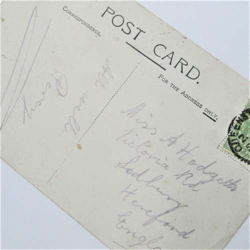 1911 British post card of Curandero arriving at Liverpool