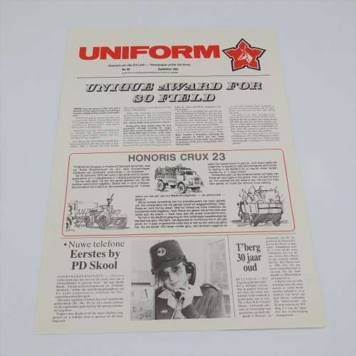 Uniform - Newspaper of the SA Army No.95 - September 1983 - Size 43 x 30 cm