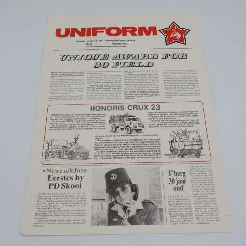 Uniform - Newspaper of the SA Army No.95 - September 1983 - Size 43 x 30 cm