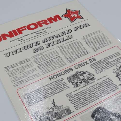 Uniform - Newspaper of the SA Army No.95 - September 1983 - Size 43 x 30 cm  - Laminated