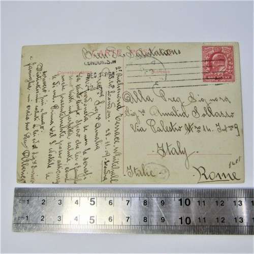 Napoleon Fantasy postcard used from England to Italy