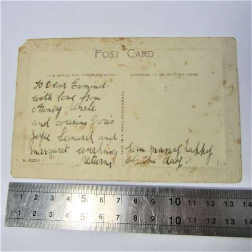 British Real photograph dogs postcard used but not posted