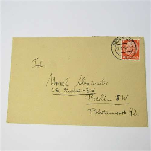 Berlin internal cover with a German stamp and a Berlin 21 March 1936 cancellation
