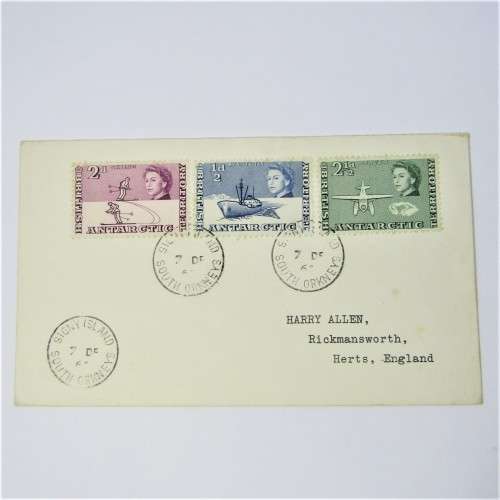 Postal cover from Signy Island, South Orkney to England with British Antarctic Territory