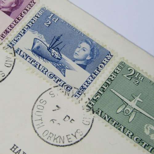 Postal cover from Signy Island, South Orkney to England with British Antarctic Territory