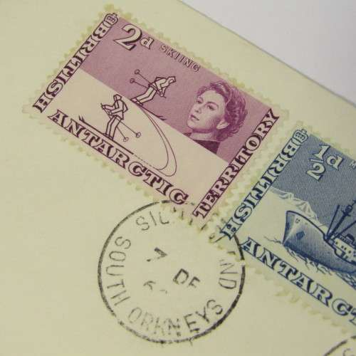 Postal cover from Signy Island, South Orkney to England with British Antarctic Territory
