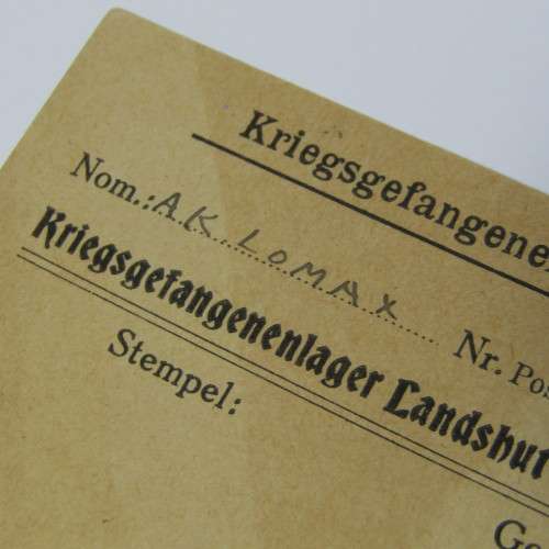 WW1 prisoner of war Postcard from Germany to South Africa by A.K. Lomax, 2nd LT R.A.F.C.