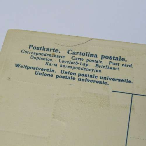 Zepper postcard of German South West Africa stamps