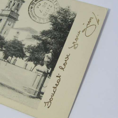 Post card from Paddington England to Riversdale South Africa with preprinted stamp