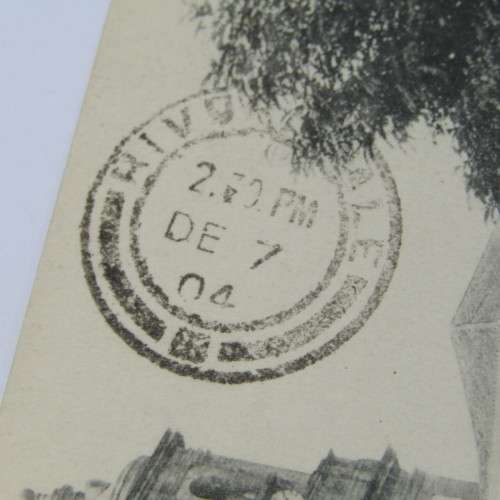 Post card from Paddington England to Riversdale South Africa with preprinted stamp