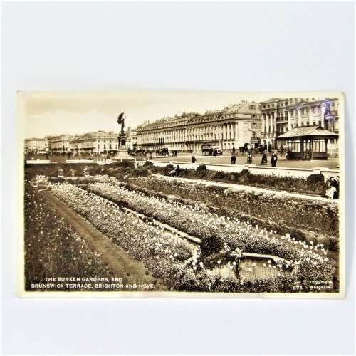 The Sunken Gardens and Brunswick Terrace Brighton and Hove postcard