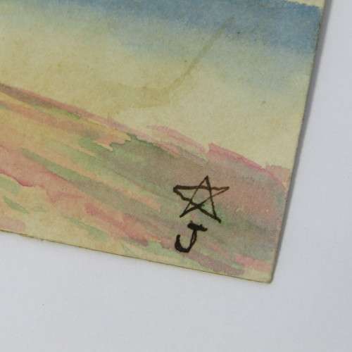 British Isles, Hand painted Post card