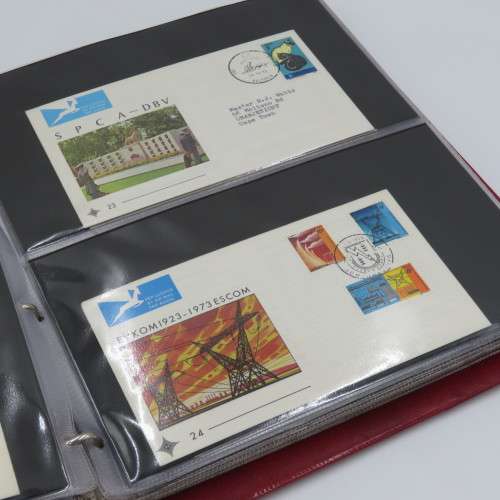 First day cover album with South-Africa`s first series of covers - Total 69 covers