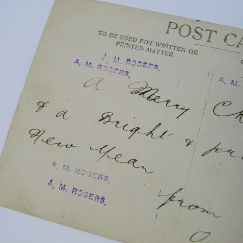 French postcard with a French stamp and two unclear 30 March 1909 cancellations