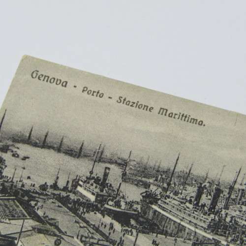 Genova harbor Postcard - unused