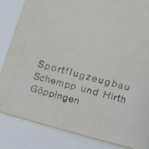 Nazi period Glider club postcard