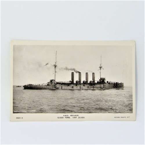 H.M.S Aboukir Rotary photo Attractive postcard from England to Somerset West South Africa