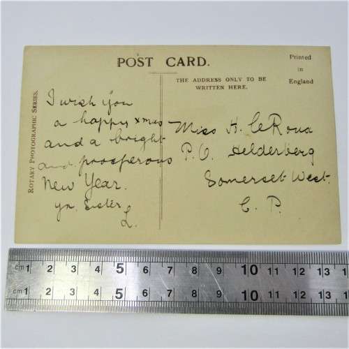 H.M.S Aboukir Rotary photo Attractive postcard from England to Somerset West South Africa