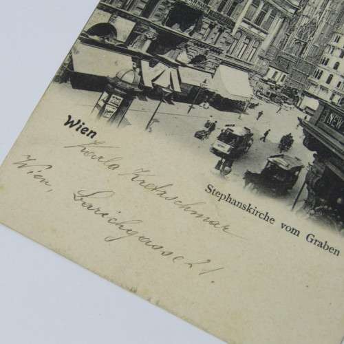 British Wien Street Scene postcard