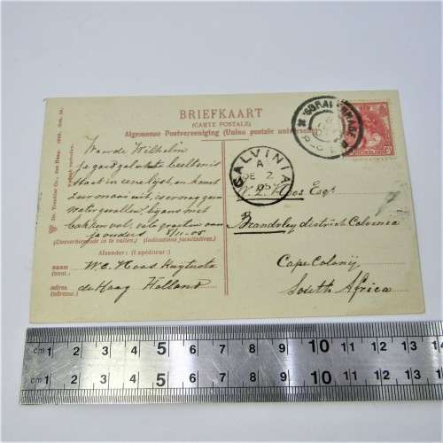 Postcard from Gravehage to Calvinia South Africa