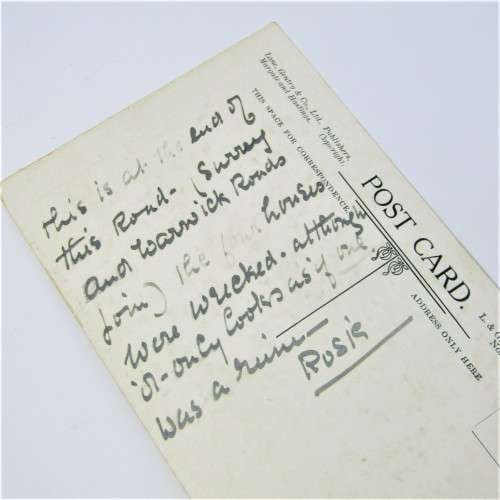 The German Mark Air Raid, Sept 4, 1971 Surrey road, L.G. Series no. 6 Postcard
