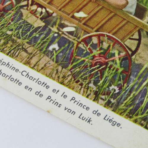 Belgium postcard of Prince Baudovin, Princess Josephine, Charlotte, Prince of Liege
