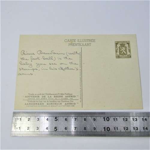 Belgium postcard of Prince Baudovin, Princess Josephine, Charlotte, Prince of Liege