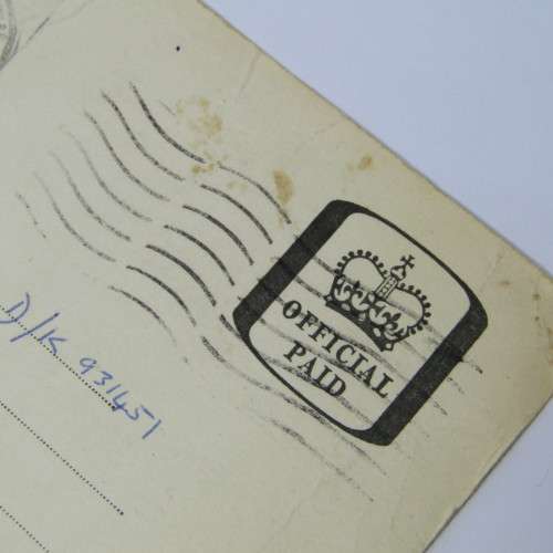 British New Telephone number Notice card sent from Plymouth 1971