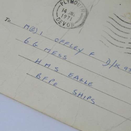 British New Telephone number Notice card sent from Plymouth 1971