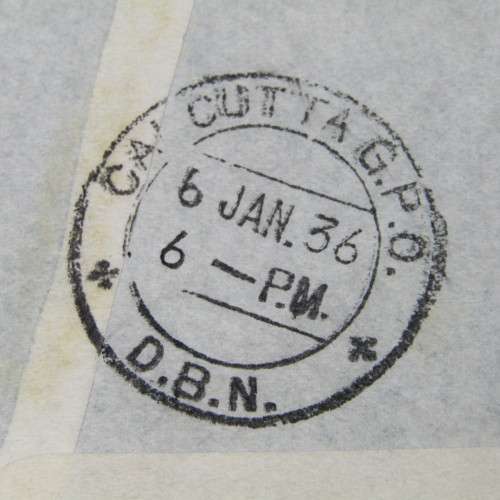 Australian Airmail cover with 7 x 2 pence stamps to India