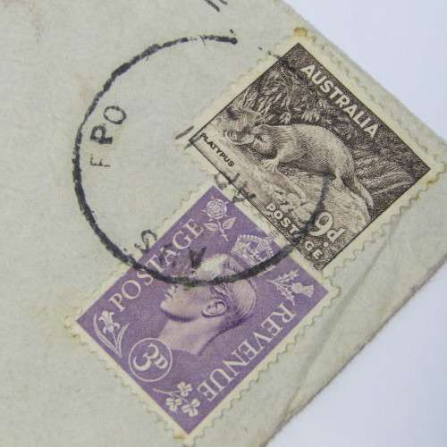 Australian Airmail cover with combination stamps used in Australia with censor