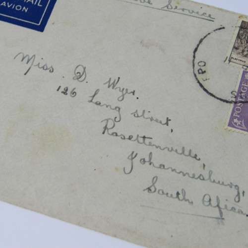 Australian Airmail cover with combination stamps used in Australia with censor