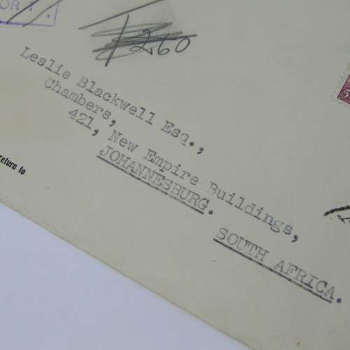 Australian Censor, Airmail cover to South Africa
