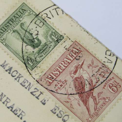 Australian Airmail cover via Egypt to South Africa