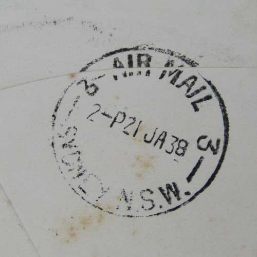 Australian Airmail cover via Egypt to South Africa