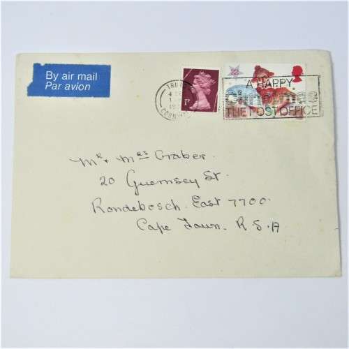 Cover sent form Britain to South Africa with 1P stamp