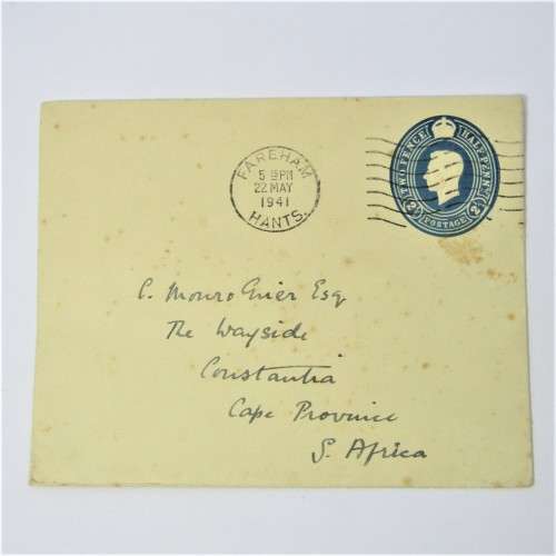 4 Used postal envelopes England to South Africa