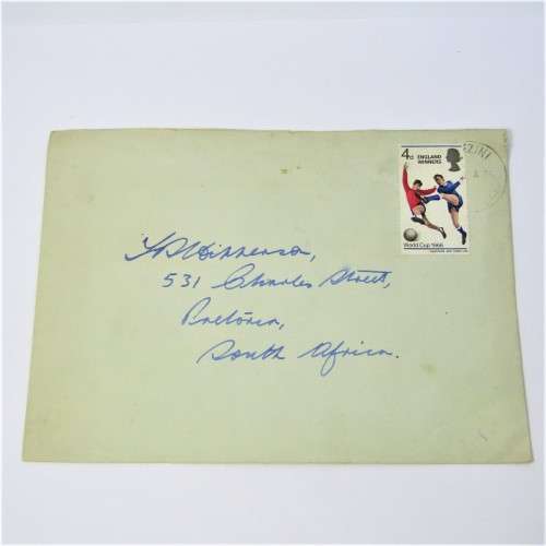 4 Used postal envelopes England to South Africa