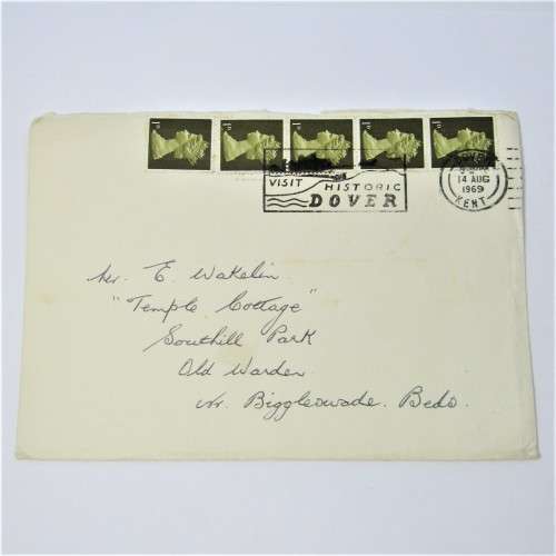 Lot of four used postal envelopes from England