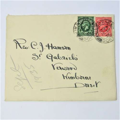 Lot of four used postal envelopes from England