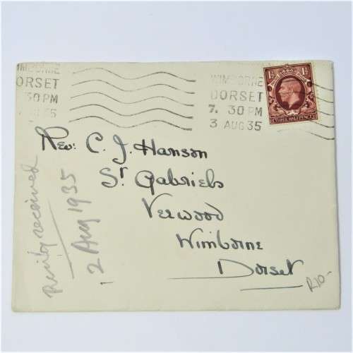 Lot of four used postal envelopes from England