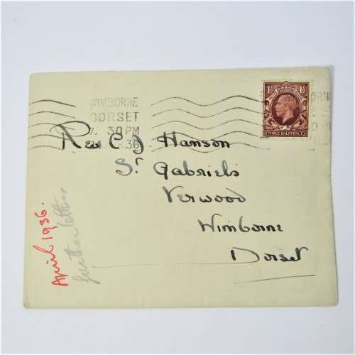 Lot of four used postal envelopes from England