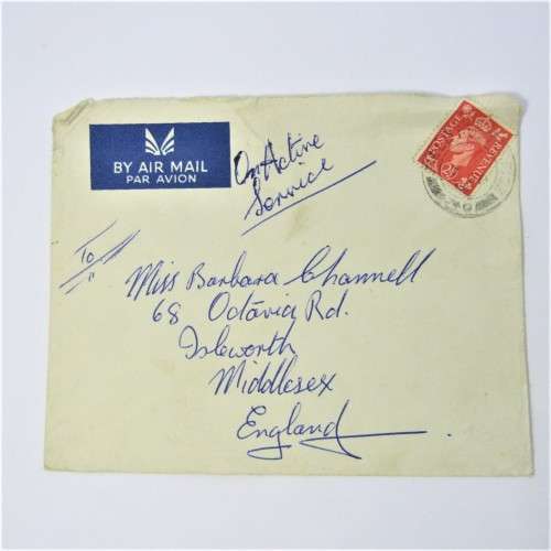 Lot of four used postal envelopes from England