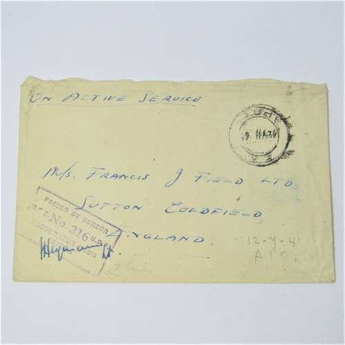 Lot of four used postal envelopes from England