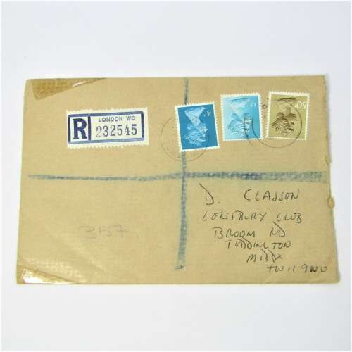 Lot of four used postal envelopes from England