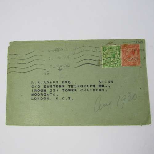 Lot of four used postal envelopes from England